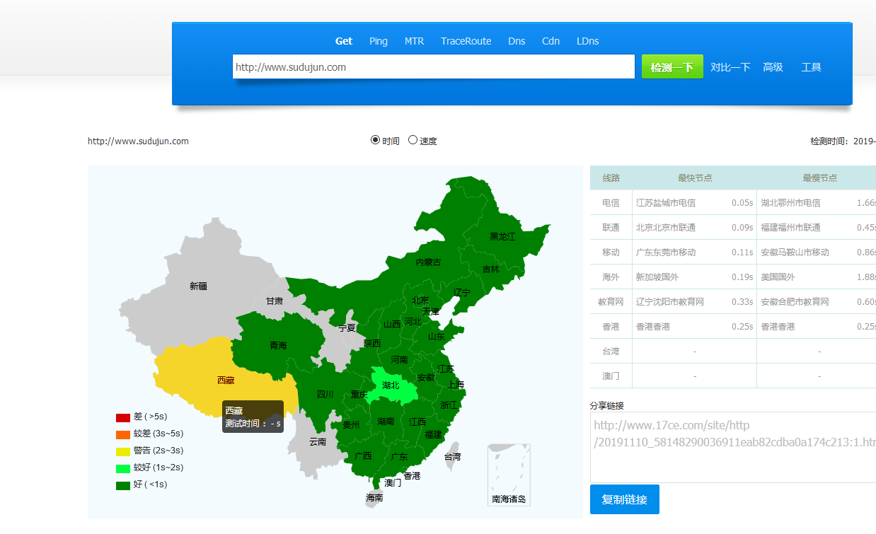 推薦一家很不錯(cuò)的網(wǎng)站測速網(wǎng)站