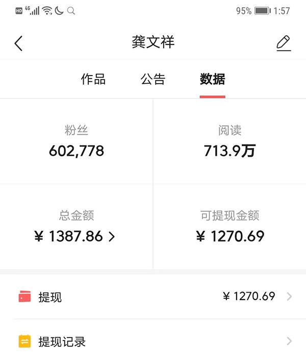 自媒體大佬自爆：平臺(tái)廣告年收入只有1000元