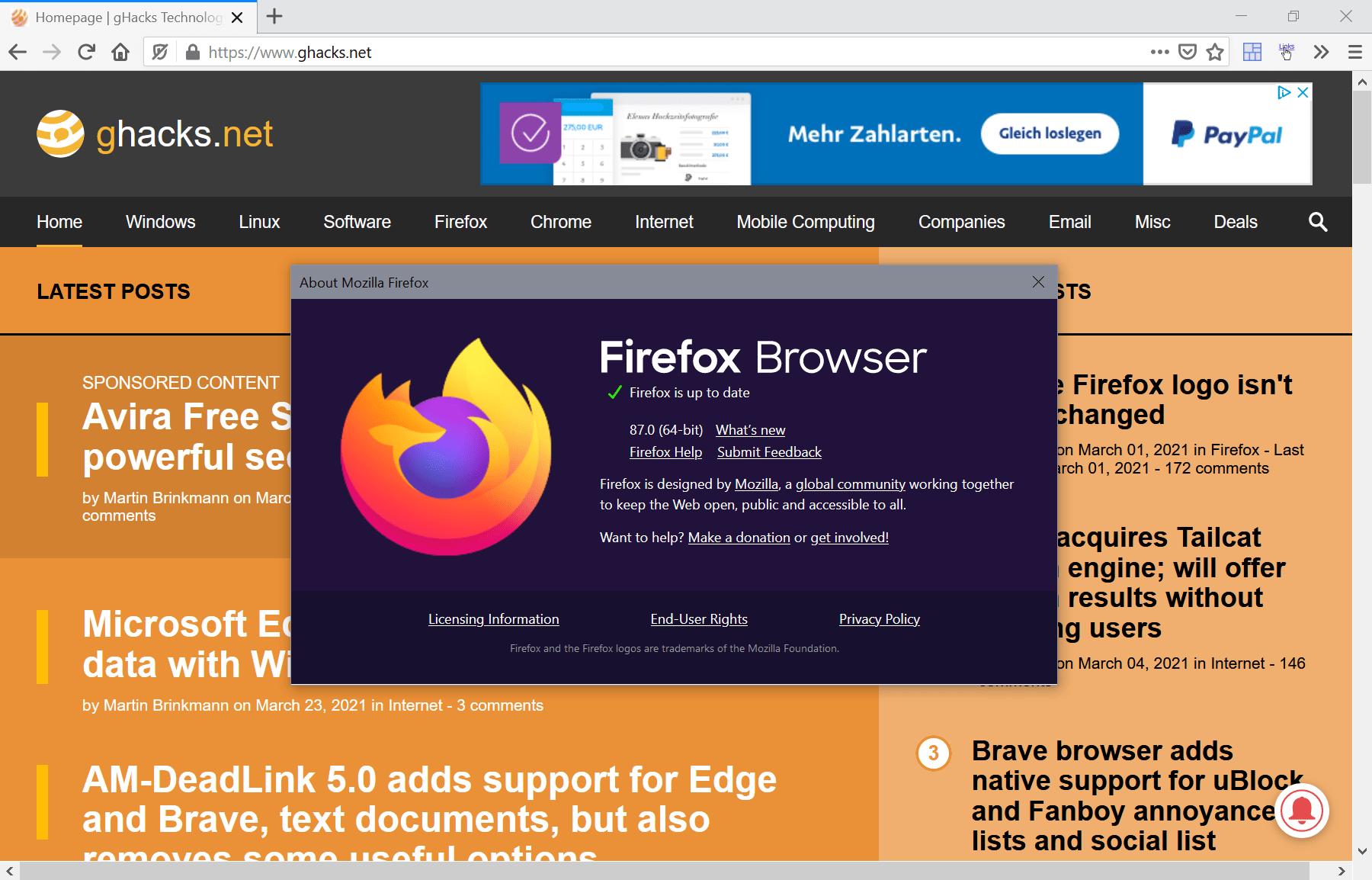 Firefox 87 火狐瀏覽器將默認移除 HTTP 反向鏈接