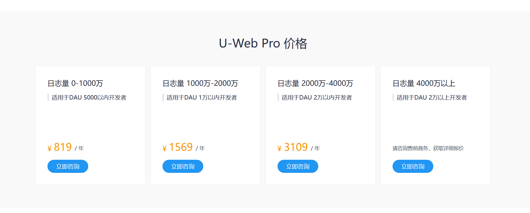 友盟+（CNZZ）統(tǒng)計收費(fèi)發(fā)布了，最低819元一年