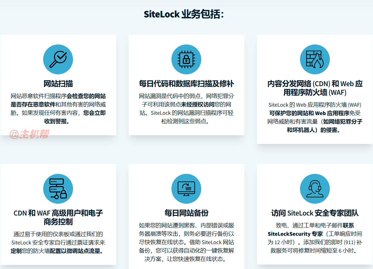 sitelock高防CDN 無限D(zhuǎn)DOS防護(hù) Web應(yīng)用程序防火墻 全球CDN加速 惡意軟件清除 漏洞修補(bǔ)插圖